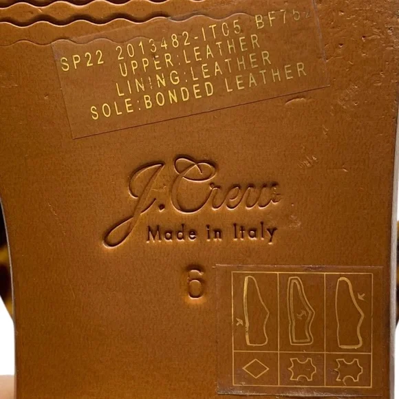 J. Crew Womens Shoes Leather Thong Sandals 6 Leopard Flat Casual Italy Slip On - Picture 8 of 9